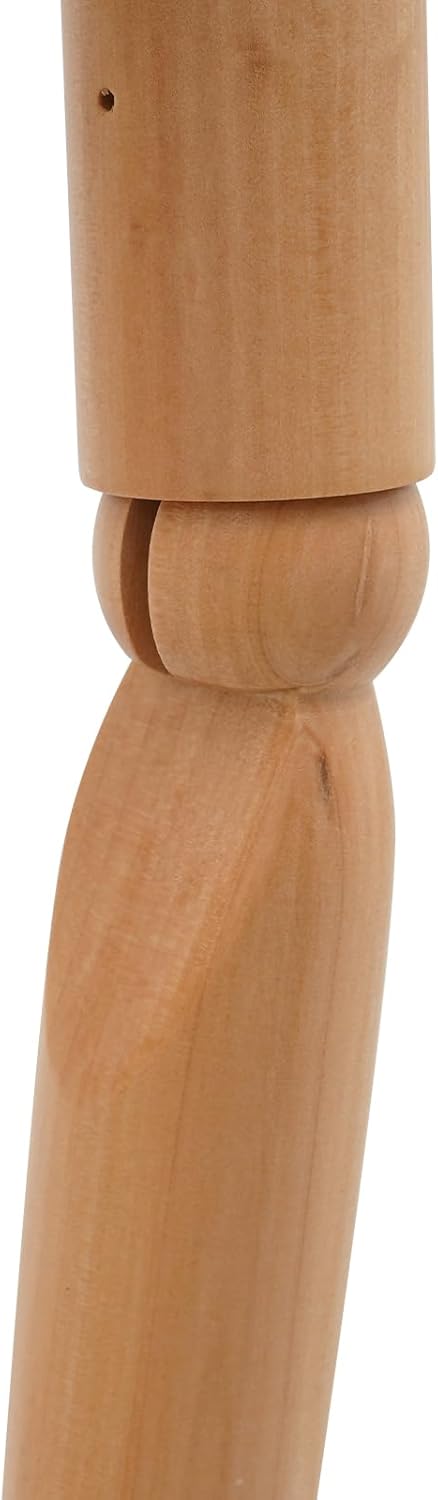 Male Mannequin Torso with Stand Solid Wood Arm, Dress Form Mannequin Body, 53"-76" Height Adjustable Clothing Manikin for Market Shop Window Display