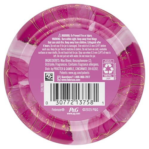 Febreze Scented Candle, Romance & Desire Scent, 11 oz 4 Wick Candle, Single Pack - image 9