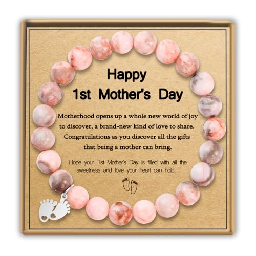 Sereney Preschool Kindergarten Graduation Gift for Girls, Birthday Gifts for Mom Grandma Daughter 1st New Mom Sister Step Mother, Pearl Bracelet as Beaded Bracelets for Wife Girlfriend Best Friends