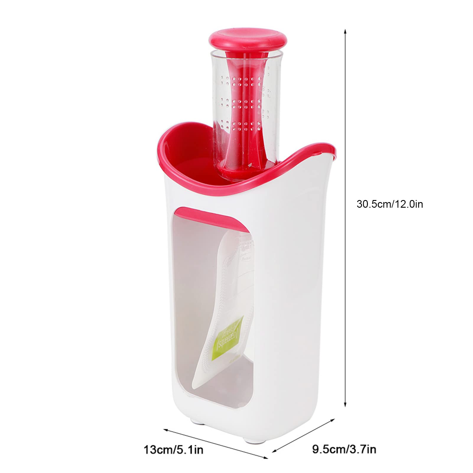 Machine à Aliments Pour Bébés, Presse-purée De Fruits, Station De Pressage des Aliments, Pochettes Alimentaires Pour la Cuisine à Domicile, Robot Culinaire Pour Enfants(Rouge)