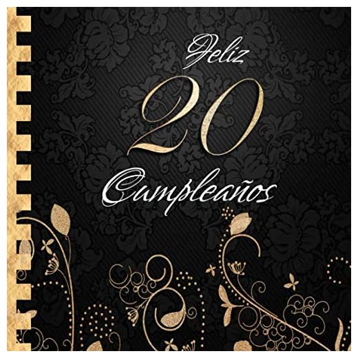 Feliz 20 Cumpleaños: Libro de Visitas I Elegante Encuadernación en Oro y Negro I Para 60 personas I Para Deseos escritos y las Fotos más bellas I Idea de regalo de 20 años