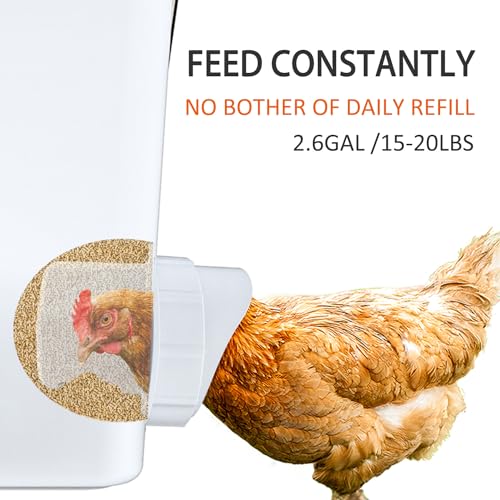 Large Automatic Chicken Feeder and Waterer Set Hanging Chicken Water Feeder Poultry Feed Bucket