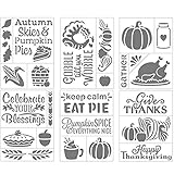 Fall Thanksgiving Stencils Pumpkins, Turkey, Cornucopia - Multi-Media Adhesive Back Set - 6 Sheets -...