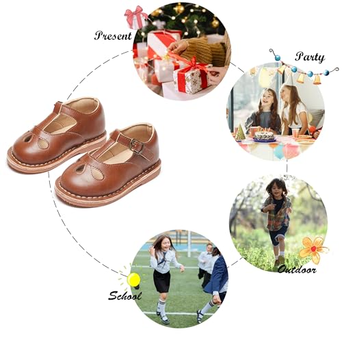 Image of Felix & Flora Toddler Little Girl Princess Dress Shoes-Mary Jane Flats for Girl Party School Shoes