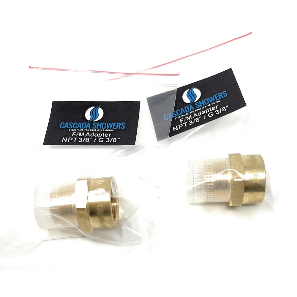 Gwint G (metryczny BSPP) męski na NPT żeński adapter do montażu rur - adapter bezołowiowy (dwa, 3/8")