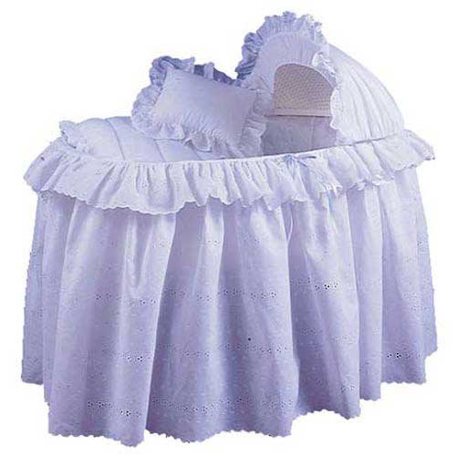 Baby Doll Bedding Carnation Eyelet Set, White