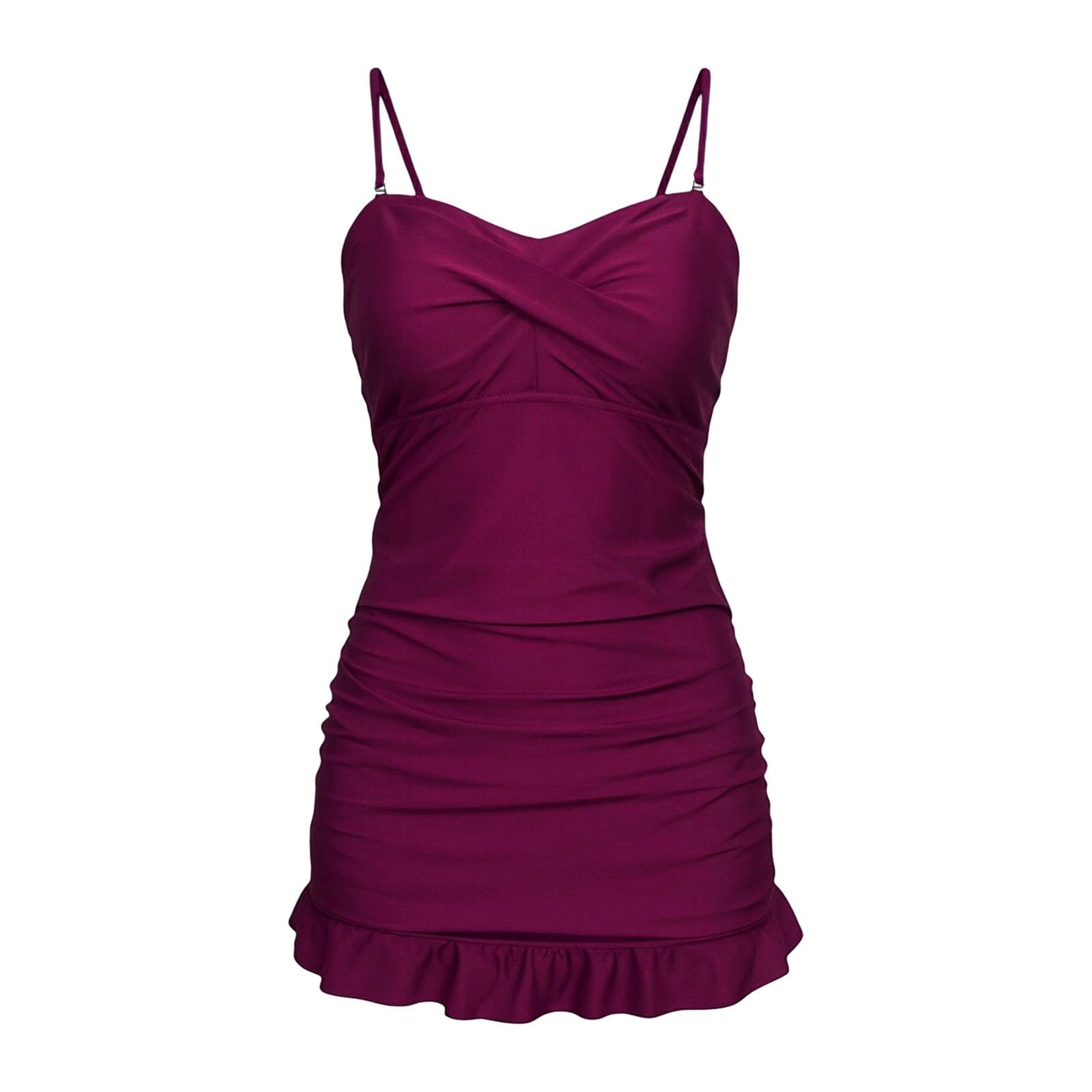Costume Intero Elegante con Spalline Removibili, Stile Bustier, Design da Abito da Spiaggia, Raffinato e Chic.