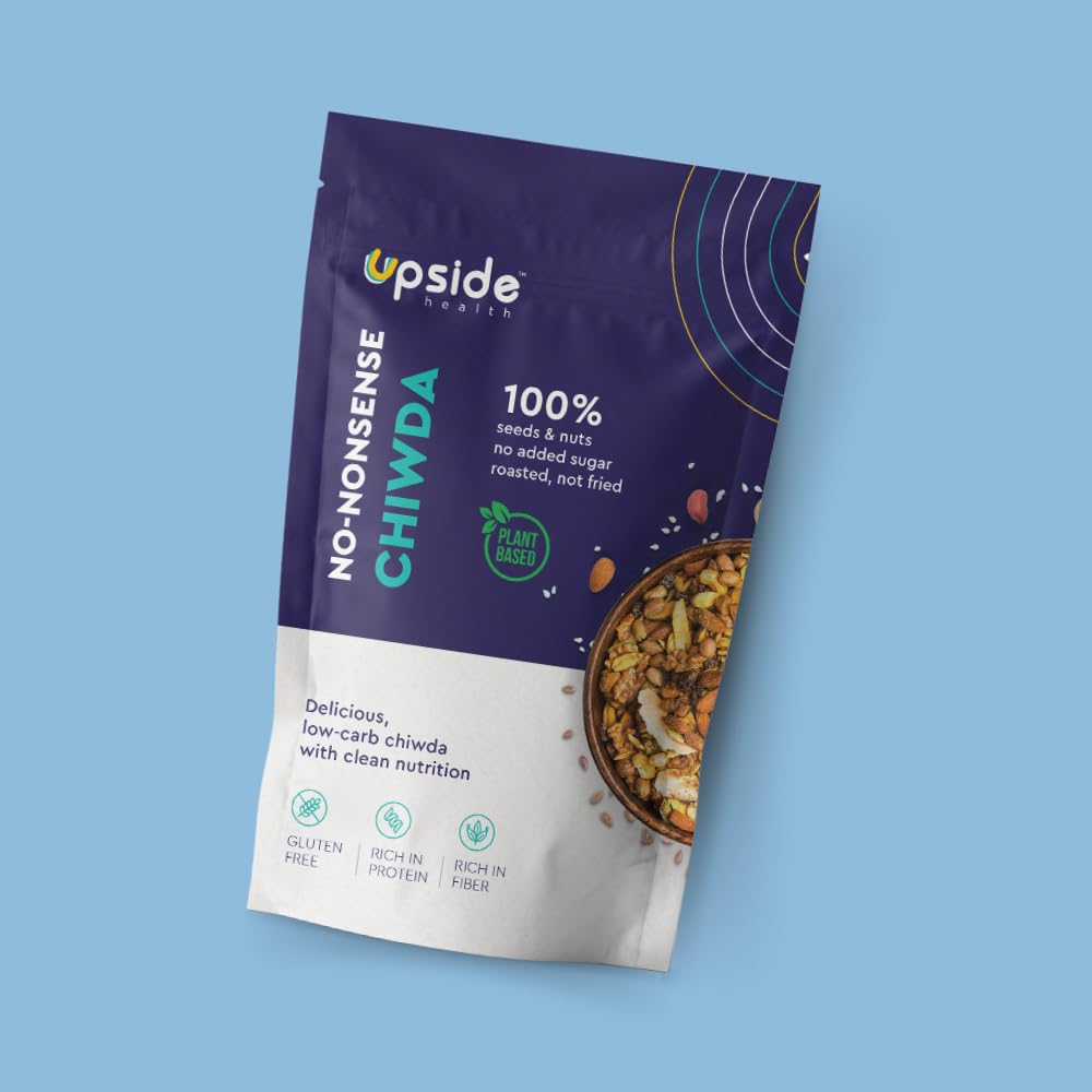 Upside Health No-Nonsense Chiwda (100g) - 100% Seeds & Nuts | Keto Friendly, Vegan, Diet Namkeen, Gluten-Free | All-Natural, High-Fiber & Protein Snack | Low Carb with No Added Sugar or Preservatives (B0BLS6W5KD) Amazon Price History, Amazon Price Tracker