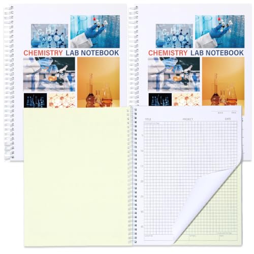 Cuaderno de laboratorio químico de 50 hojas para evitar transcripciones a mano
