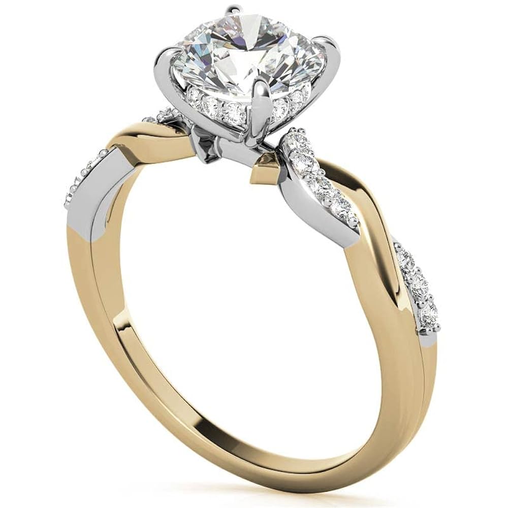 Amazon.com: Luyona Engagement Ring 1.0 CT Twisting Infinity