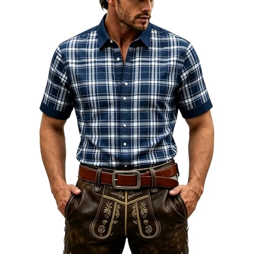 Chemise Homme Ete à Carreaux Idéale au Quotidien contre la Transpiration