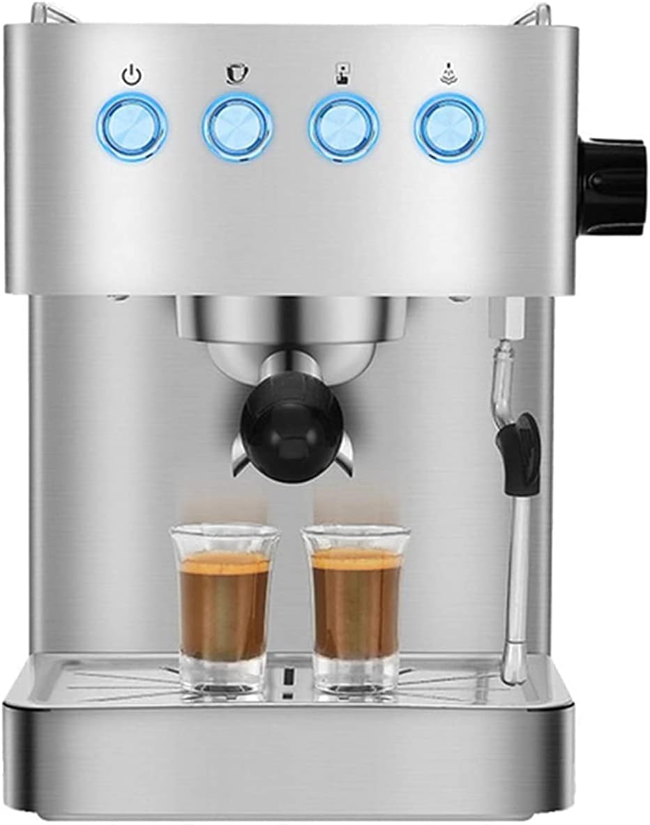 High Performance Coffee Maker, Steam Nozzle, 15 Bar Coffee Machine with Foaming Milk Wand, for Espresso, Stainless Steel,