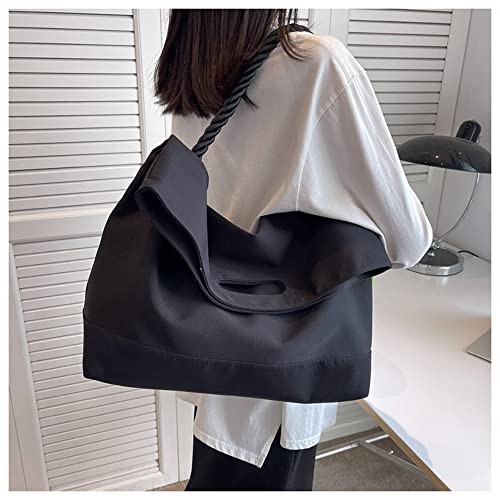 Image of Women Shoulder Bags Canvas Tote Bag Handbag Large Hobo with Pockets Work Bags for Women and Men