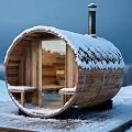 Benovo Customize 2-8 Outdoor Barrel Sauna Room,HARVIA 6KW Electric Stove or Wood Burning Stove Japanese Cedar Sauna Kit