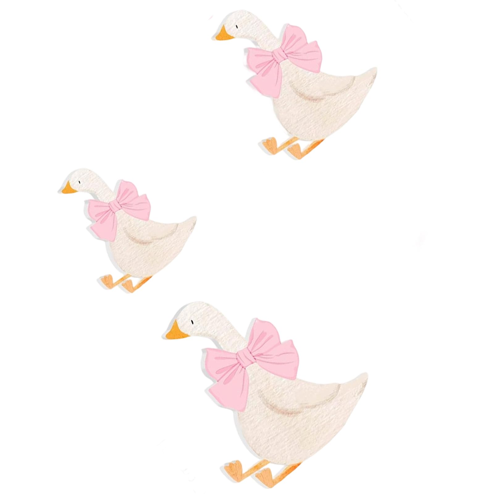 yanwuwa 3Pcs Wooden Bowknot Geese Ornaments Decorative Wood Geese Statue for Christmas Thanksgiving Easter Holiday Decoration Halloween Ornaments