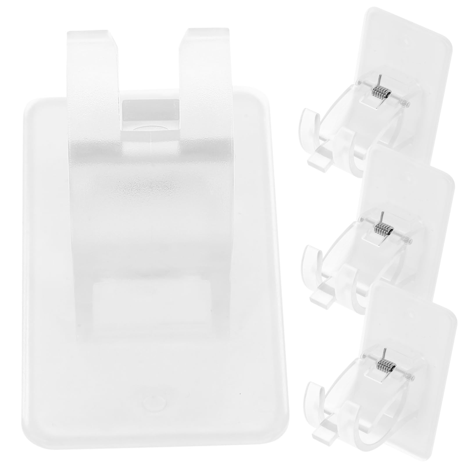 ABOOFAN 5 Ensembles Support De Tringle À Rideau Supports Support De Porte-Serviettes Tringles À Rideaux sans Perçage Cintres De Rideaux Magnétique Ajustable Crochets Plastique 4 Pièces * 5
