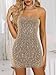 jascaela Womens Sequin Strapless Dress Sleeveless Tube Dress Prom Party Sexy Mini Bodycon Dress Gold