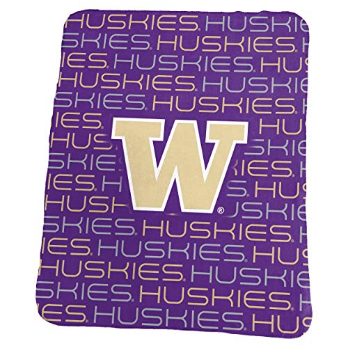 Logo Brands NCAA Washington Huskies Classic Fleece, One Size
