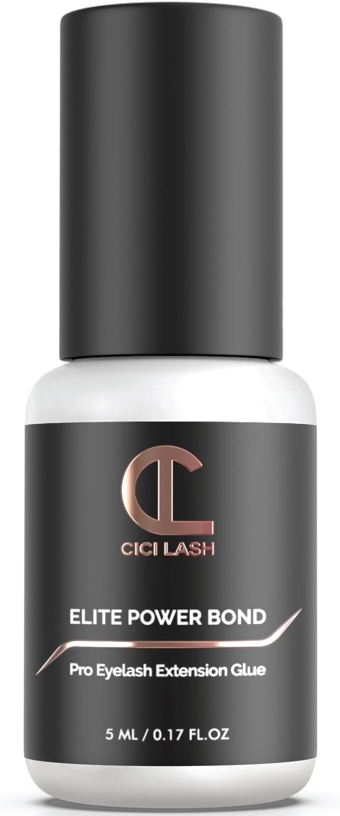 Elite Power Eyelash Extension Glue for Professionals - Maximum 8 Week Retention / 1-2 Second Drying Time Semi Permanent Individual/Volume Lash Extension Glue with Deep Black Color - Latex Free 5ml