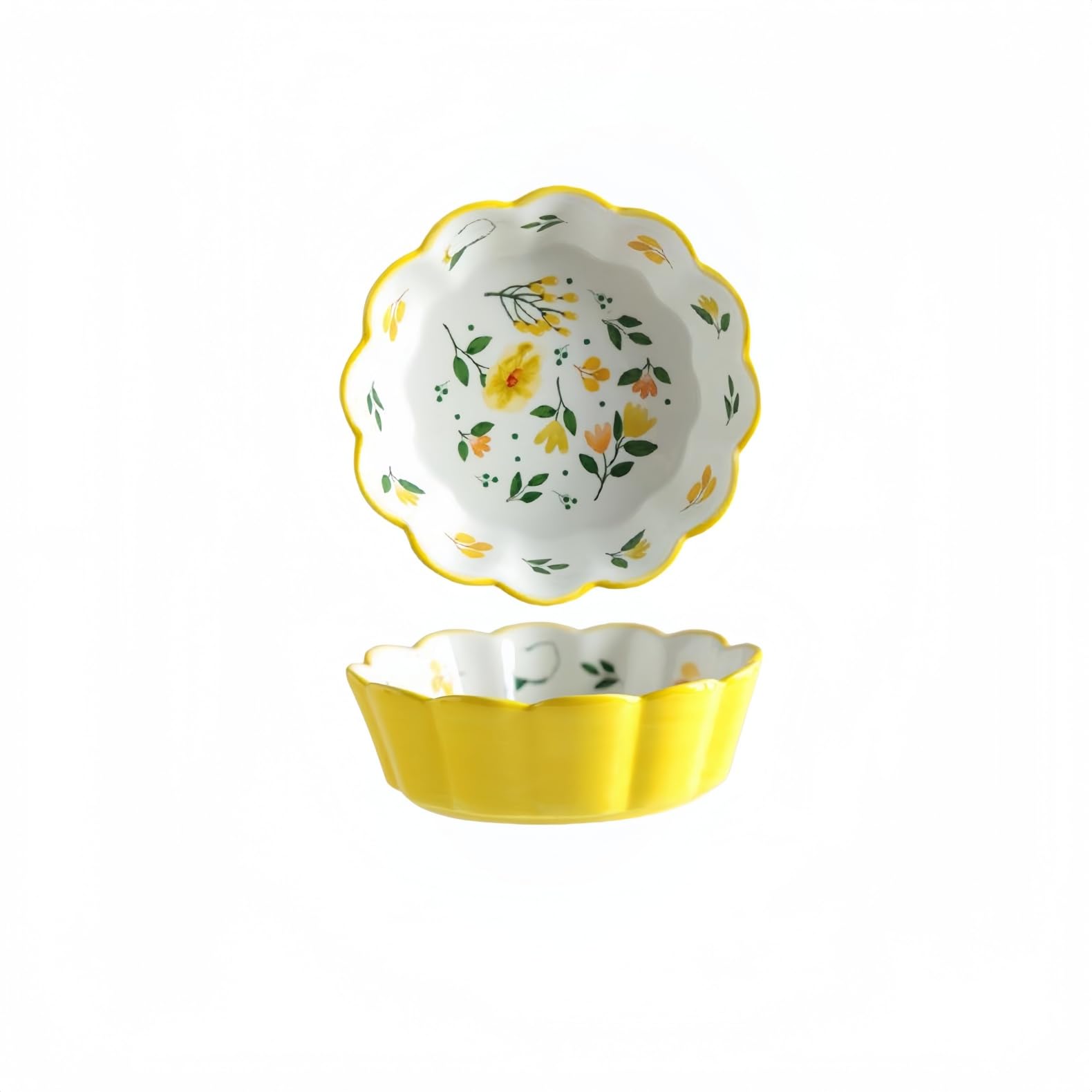 Deep Ceramic Pasta Plate in Sunny Yellow