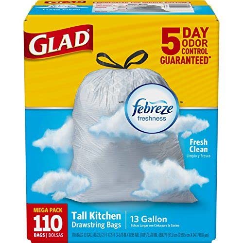 TRASH BAG FRSH 13G 110PK