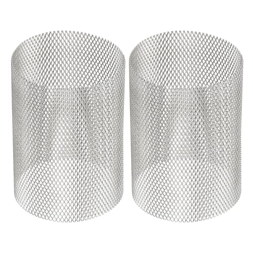 Image of PATIKIL 2 Pcs 48mm OD Strainer Mesh, 65mm H Screen Y Shaped Strainer Filter Valve Mesh Screen 304 Stainless Steel Strainer Mesh for Debris Pump Water Oil Separation