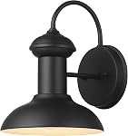 Globe Electric 44569 Sutton Sconce, Matte Black and White