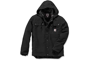 Men's Relaxed Fit Washed Duck Sherpa-Lined Utility Jacket