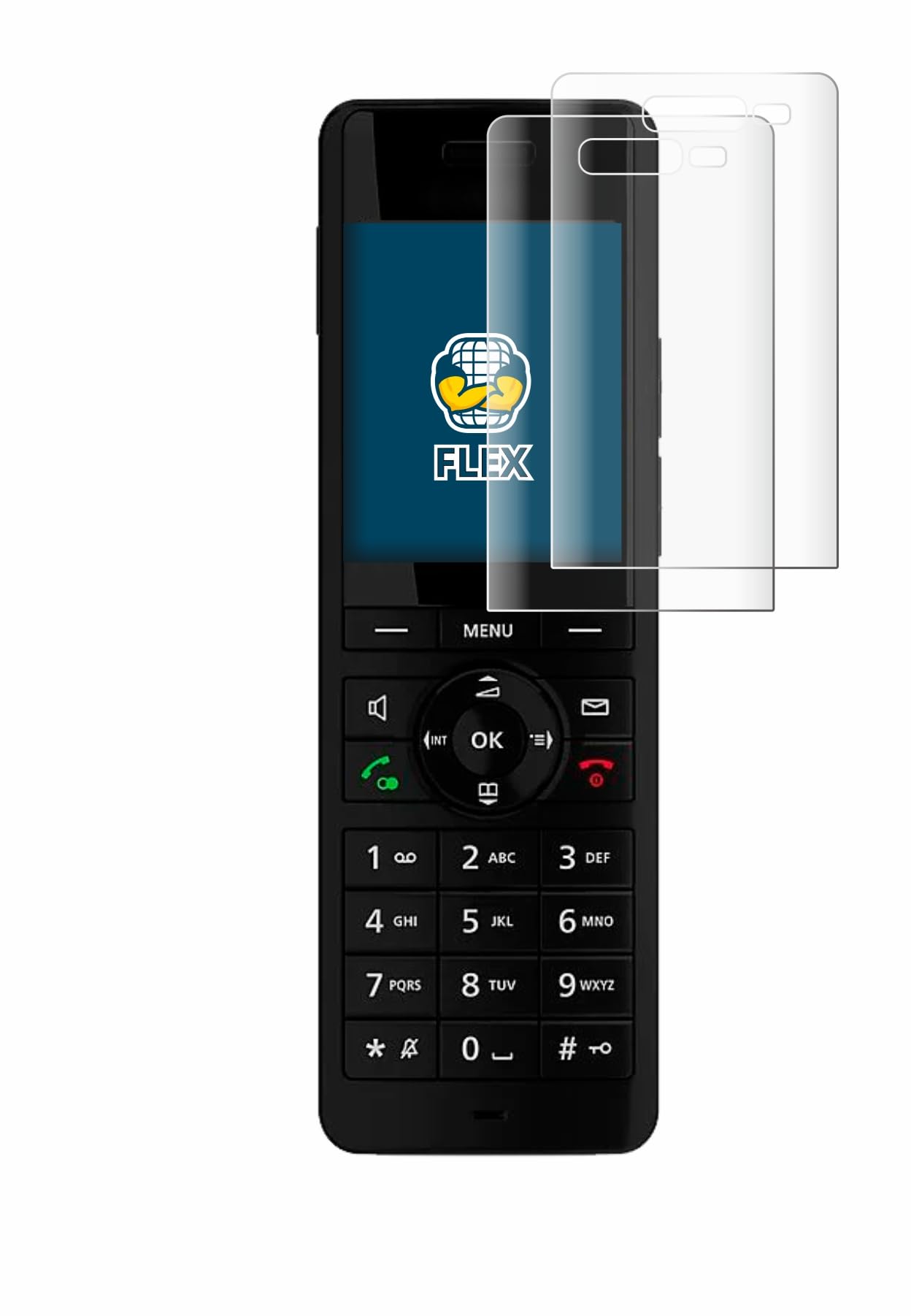 BROTECT 3D Curved Screen Protector Compatible with AVM Fritz!Fon X6 (2 Pack) - Full Screen Coverage