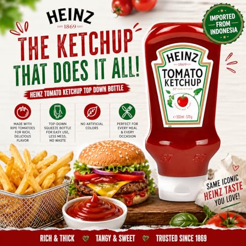 Image of Top Down Tomato Ketchup| 100% Natural| 325 Gm Pack | Imported Fron Indonesia