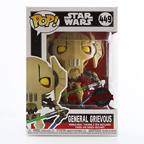 POP Funko Star Wars General Grievous w/Lightsabers #449 – Funko Exclusive Edition Figura Star Wars, 56139
