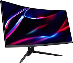 Monitor Acer Nitro ED343CUR J0BMIIPPX 34C, 34” Tela Curva, QuadHD 120Hz 1ms LED VA Tecnologia Acer Vision Care, AMD FreeSync DisplayPort(1.4) saída de áudio