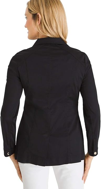 chicos luxe twill utility jacket