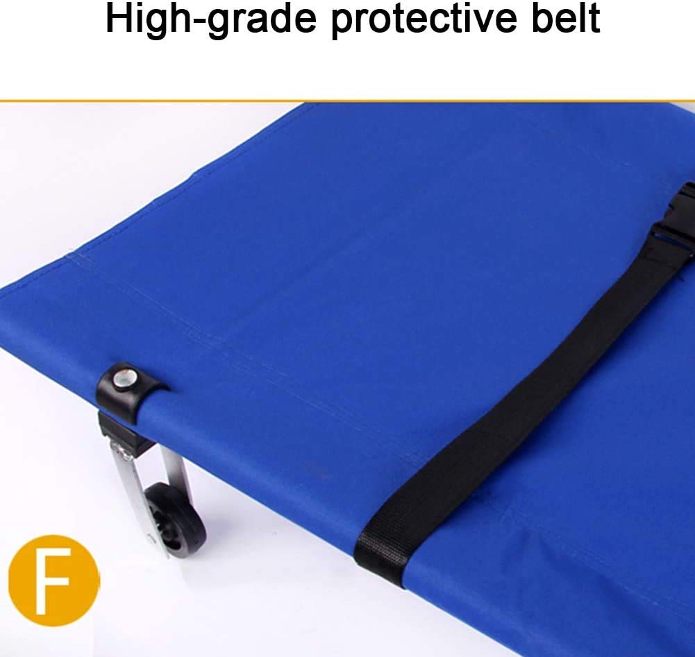 Civière médicale Pliante, lit de civière Simple Multifonctionnel en Acier Inoxydable Civière de Transport de Patient d'urgence avec Sac de Rangement,Bleu (Bleu 200 * 53cm*18cm)