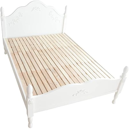 Amazon ベッド ダブルベッド 白 ダブルベッドフレーム ダブルベッドすのこホワイト おしゃれ 可愛い 木製 スノーホワイトプリンセス プチrococo 姫系delta アンティーク ロココ ホワイト エレガント マホガニー ダブルベッド ヨーロピアン アンティーク 輸入家具 姫系