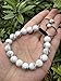 White Howlite Gemstone Round Bead Adjustable Bracelet 10mm, Genuine Crystal Bead Bracelet, Gift for Men & Women (White Howlite)