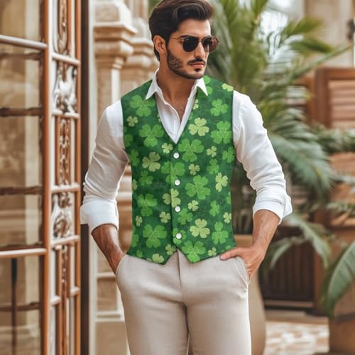 Men's Casual Business Vests Lightweight Waistcoat Slim Fit Suit Vest V-neck Button Down Holiday Vest2