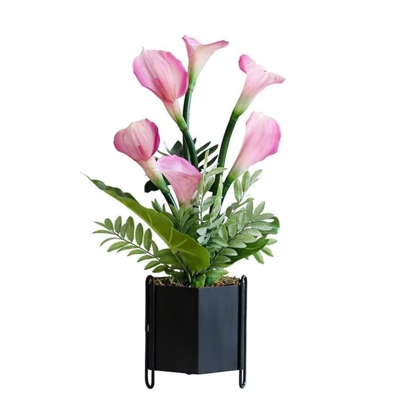 Künstliche Blumen Wunderschön Künstliche Blumen Real Touch Calla Lily Fake Blumenvasen-Set Für Heimdekoration Künstliche Blumen wie Echt