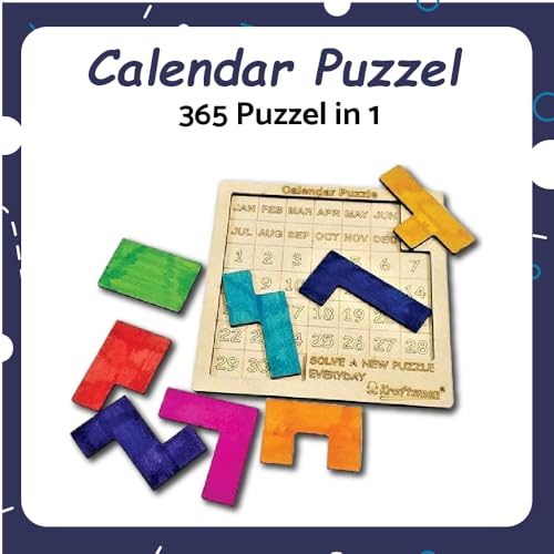 Image of Braintastic Birthday Return Gifts (Pack of 2) Wooden Jigsaw Calendar Puzzle, Travel Board Game,Art & Craft Party Pack Return Favors for Kids-3-6 yrs(12 Colors & Puzzle Game per Pack)