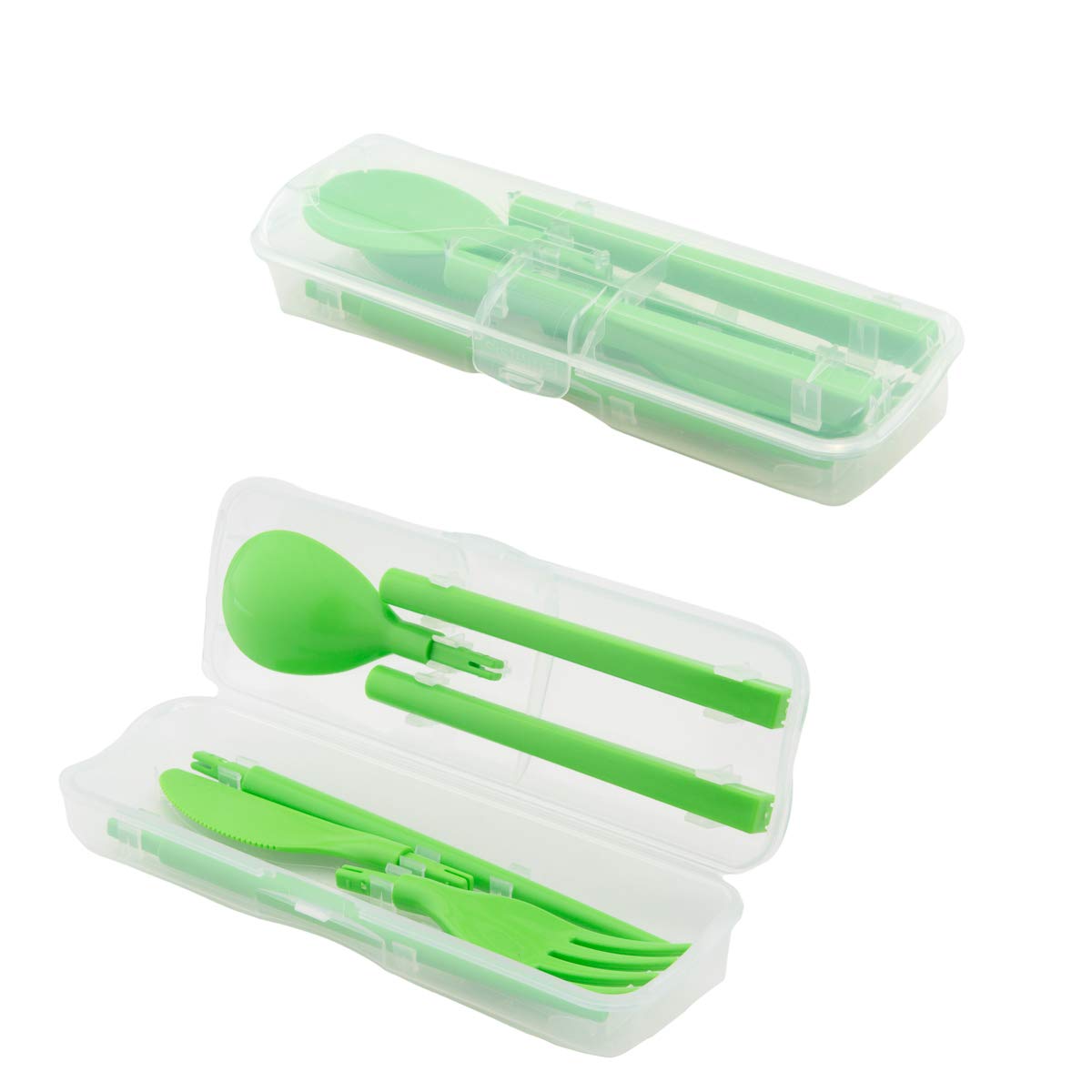 Amazon | (Green) - Sistema (2 Pack) Cutlery Set Fork Knife Spoon