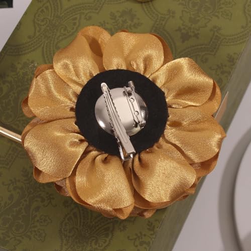 Image of 4.3 inch Red Rose Hair Clip Large Flower Brooches for Women | Charming Flowers Pins for Clothes | Turn Heads with Stylish Rose Hair Clip Flower Brooch Pin for Clothes & Clips for Woman