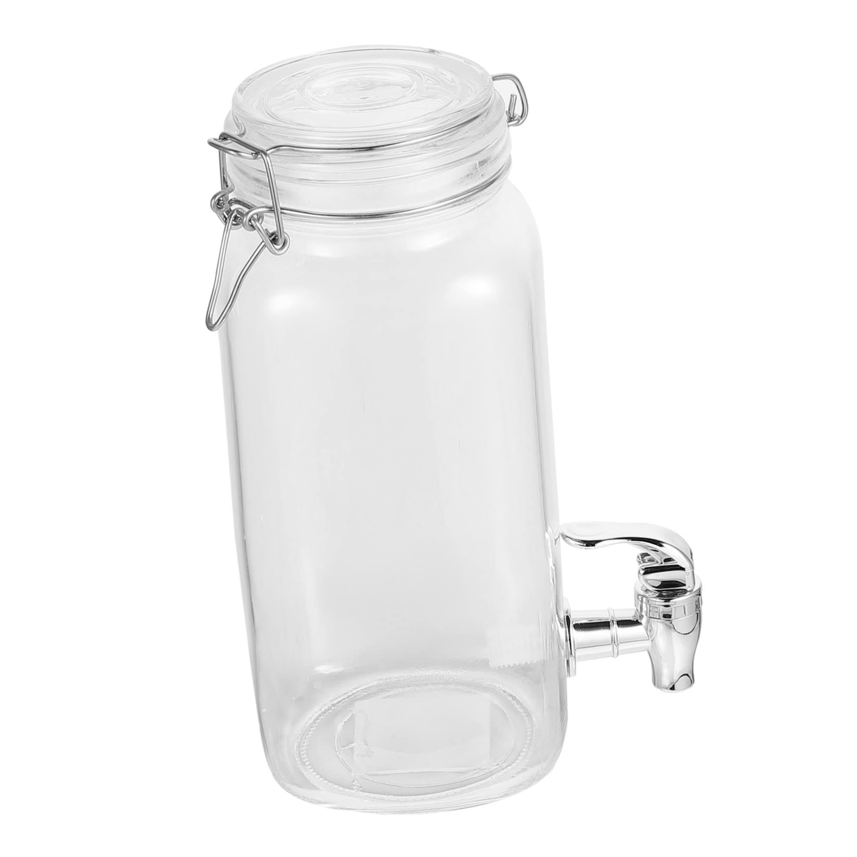 ULTECHNOVO Dispensador de Bebidas de Vidrio con Grifo Diseño Funcional Capacidad 2L Material Vidrio y ABS Adecuado para Cocina y Eventos