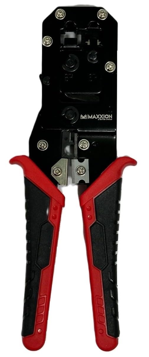 MAXXION Modular Network RJ45 RJ11 RJ12 Crimping Tool, Multifunctional Network Cable Cutting Stripping Crimper/Wire Stripper/Wire Cutter, for 8P/6P/4P /CAT5/CAT5e/CAT6 All in One Crimping (MX-CT2001) (B0D8FYJ5BH) Amazon Price History, Amazon Price Tracker