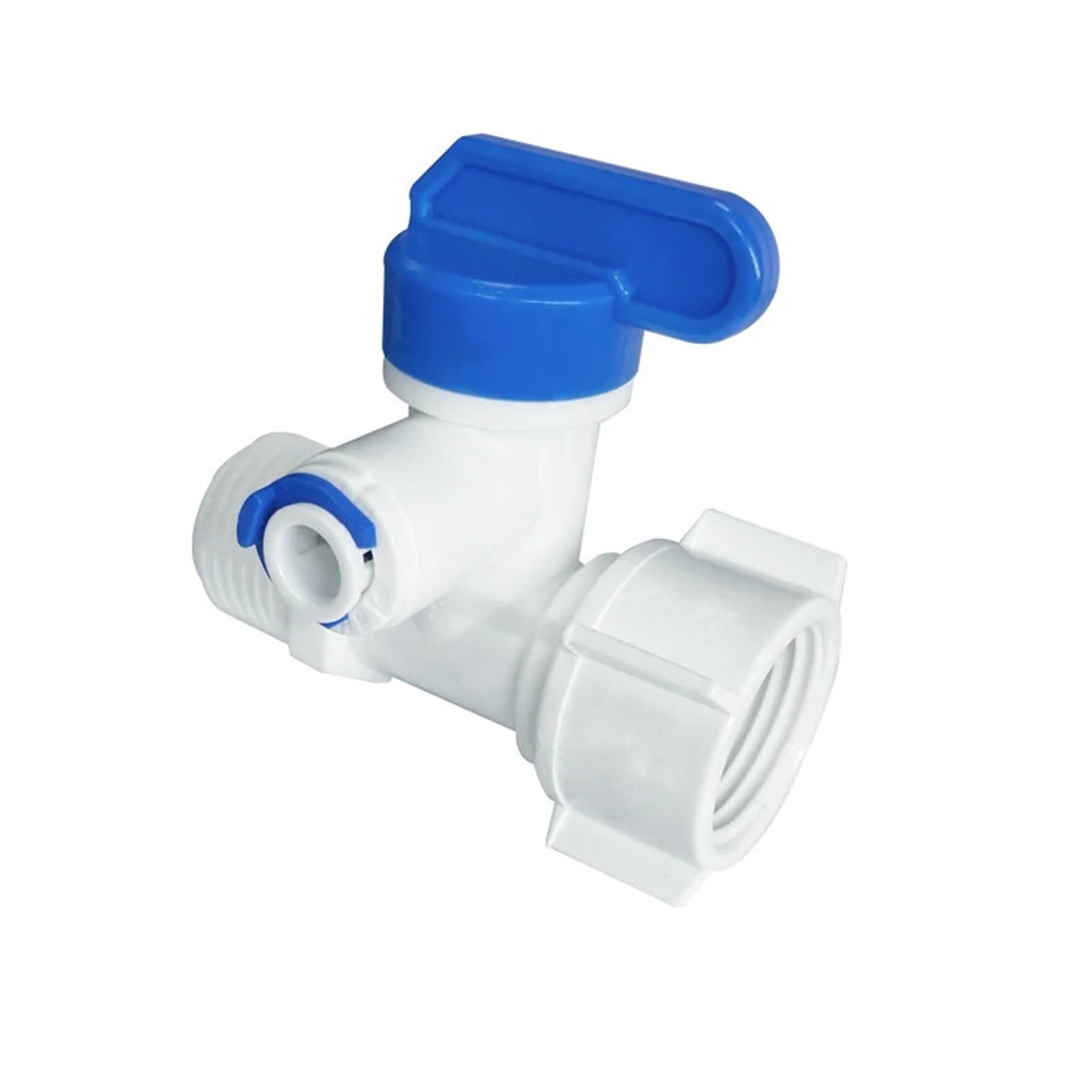 Mexeword One Color 1/2'' Thread To 1/4 3/8 Tube Water Adapter Ro Feed Ball Valve Faucet Water Filter Reverse Osmosis System For Water Purifier Tap(1I2 To 3I8)