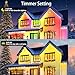 Smart Permanent Outdoor Lights for House, 150ft with 72 RGB+IC Permanent Outdoor Lights, P67 Waterproof with DIY Scene for Halloween Christmas Decor, Remote Control, Work with Alexa, Google Assistant
