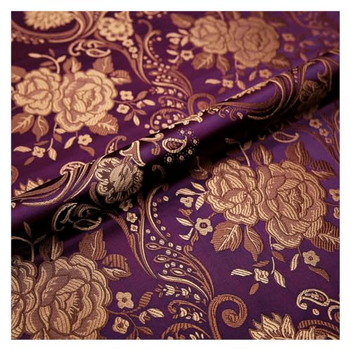 Tissu brocart jacquard à fleurs en satin de 2 mètres pour coudre une robe de soirée asiatique