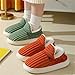 Zonkacen Woman Man Washable Anti Slip Fashion Soft Warm Cotton Slippers for Winter Office Home House Party School Dorm Hotel New Year Pink 10-11 Women/8.5-9.5 Men
