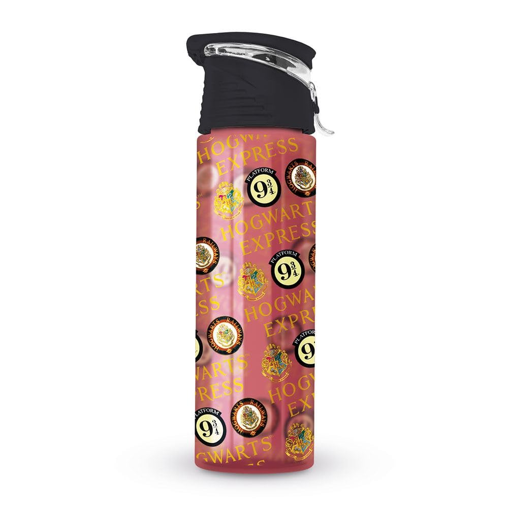 Pyramid International Harry Potter (Platform 9 3/4) Plastic Soft Touch Chugger Bottle with Flip-Top Lid, Stylish and Practical Design, 24 fl oz / 700ml, One Size โ image 1