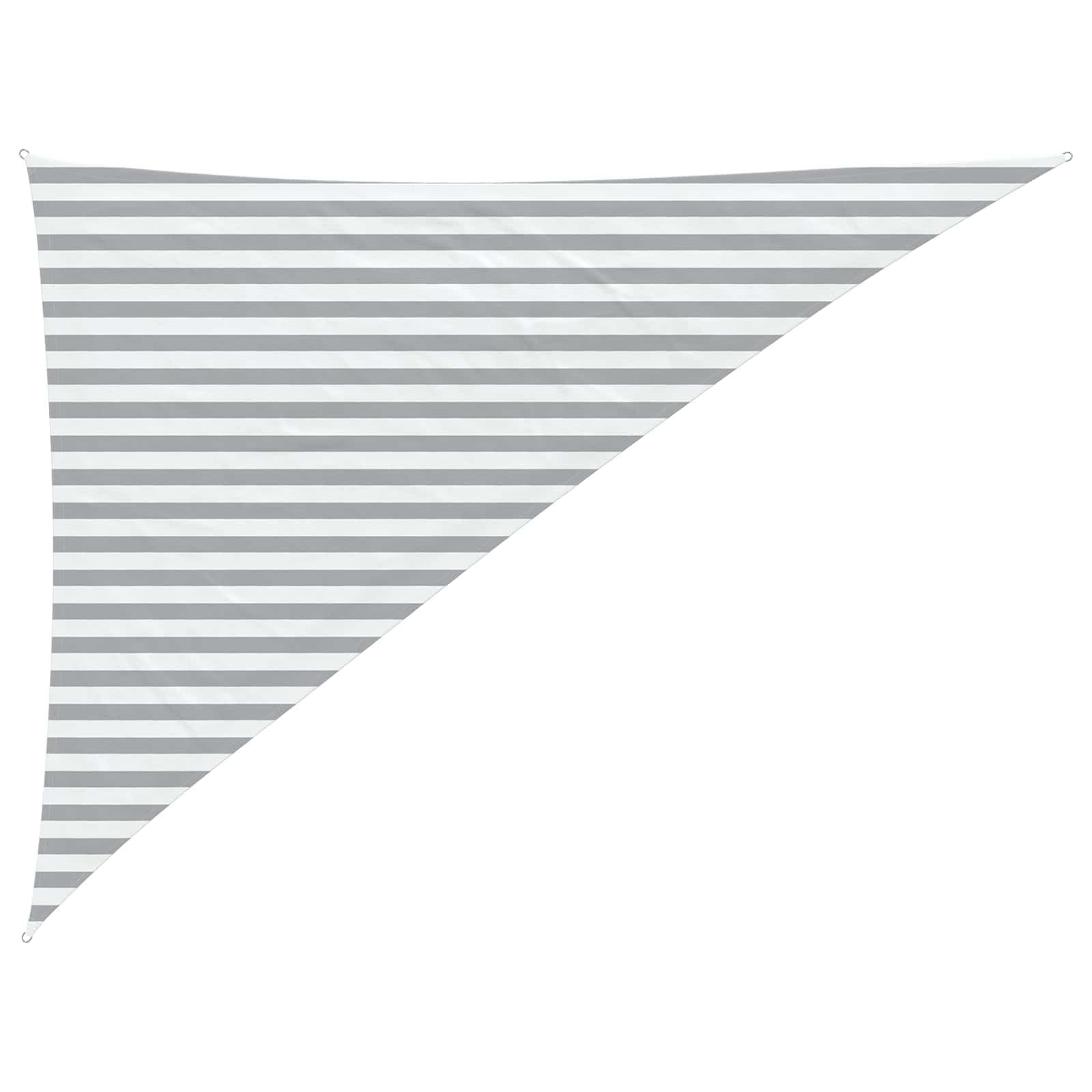 Voile d'ombrage triangulaire, gris clair, blanc, 3 x 4 x 5 m, tissu Oxford robuste avec anneaux en D en acier inoxydable, brise-vue flexible pour terrasse, balcon et jardin