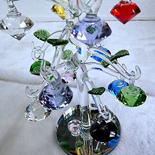 Crystal Diamond Tree Ornaments 12 8 6 Hangs Diamonds Glass Fengshui Crafts Home Decor Figurines Christmas New Year Gift Souvenir (Size : 6 Hangs)